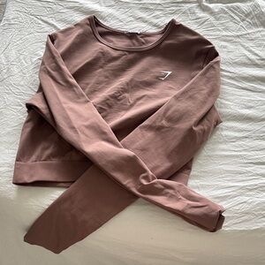 Gymshark cropped tan longsleeve